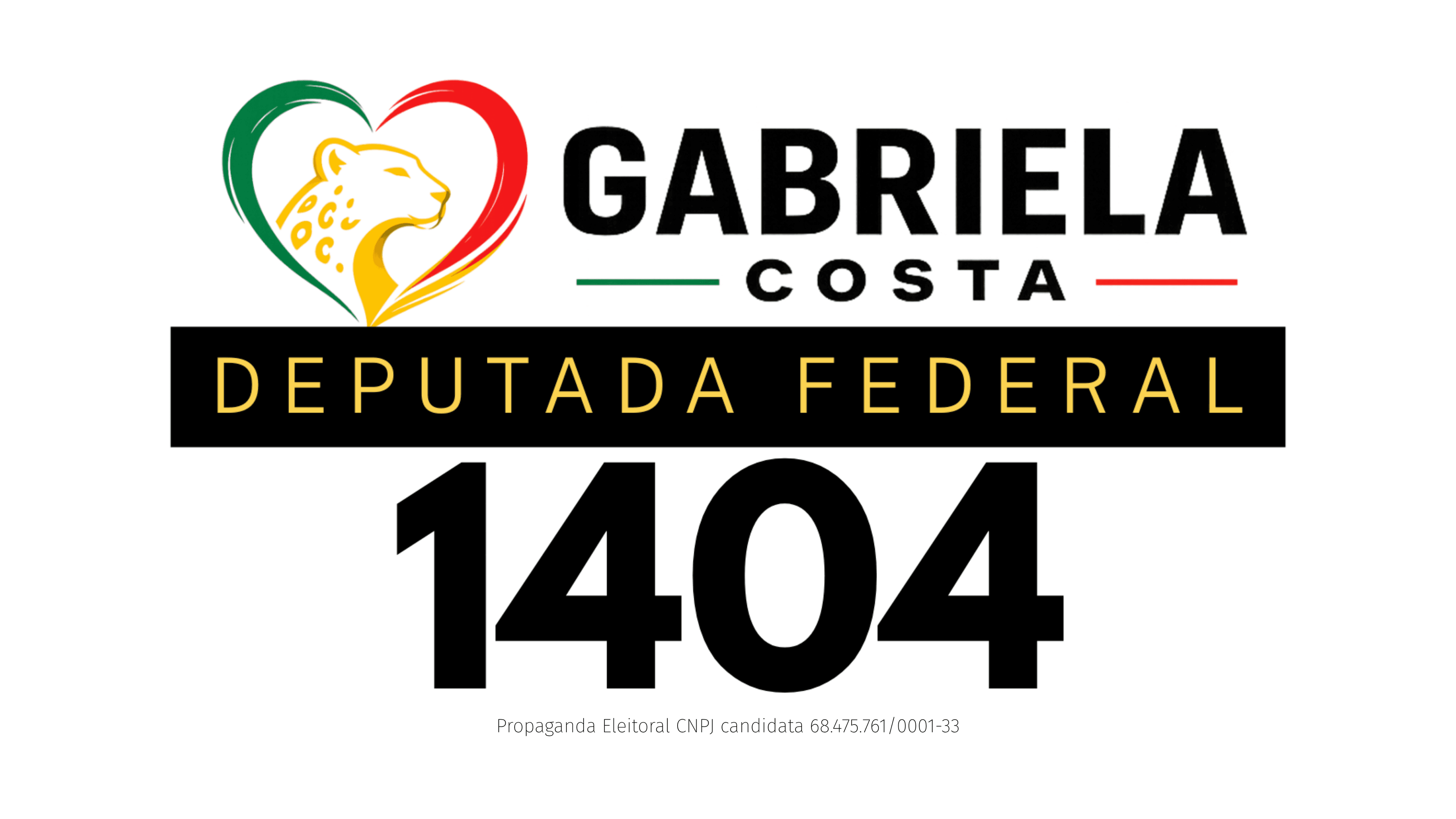 Gabriela Costa 1404, candidata a deputada federal